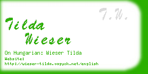 tilda wieser business card